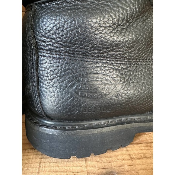 Men’s Dickies Black Steel Toe Work Boots 6 Inch Size 12 Slip Resistant - Picture 11 of 12